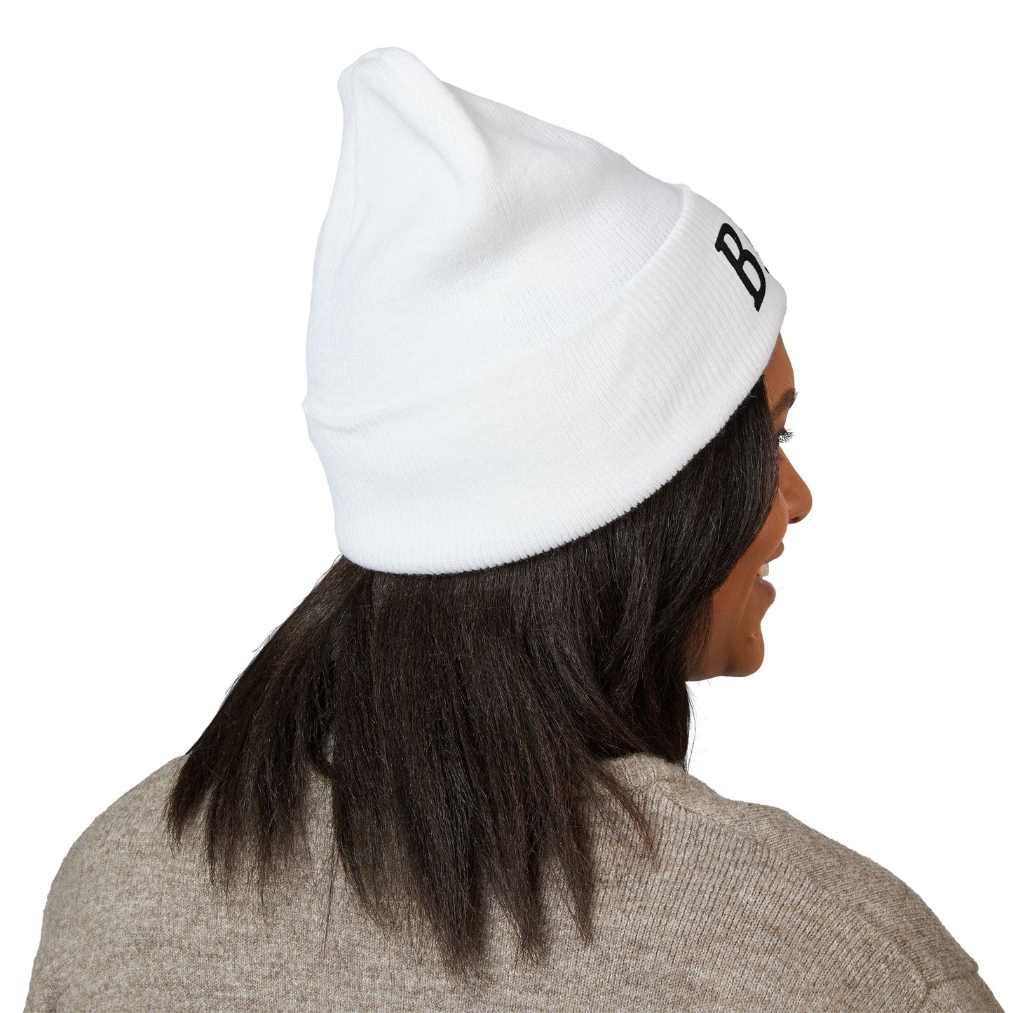 Black-Logo-Embroidered BRO Beanie