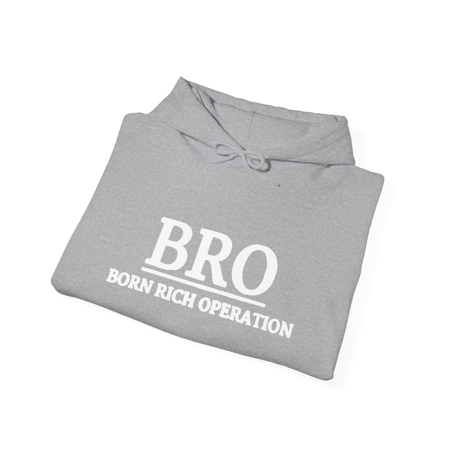 Hooded Sweatshirt - OG B.R.O. Hoodie -White-Logo