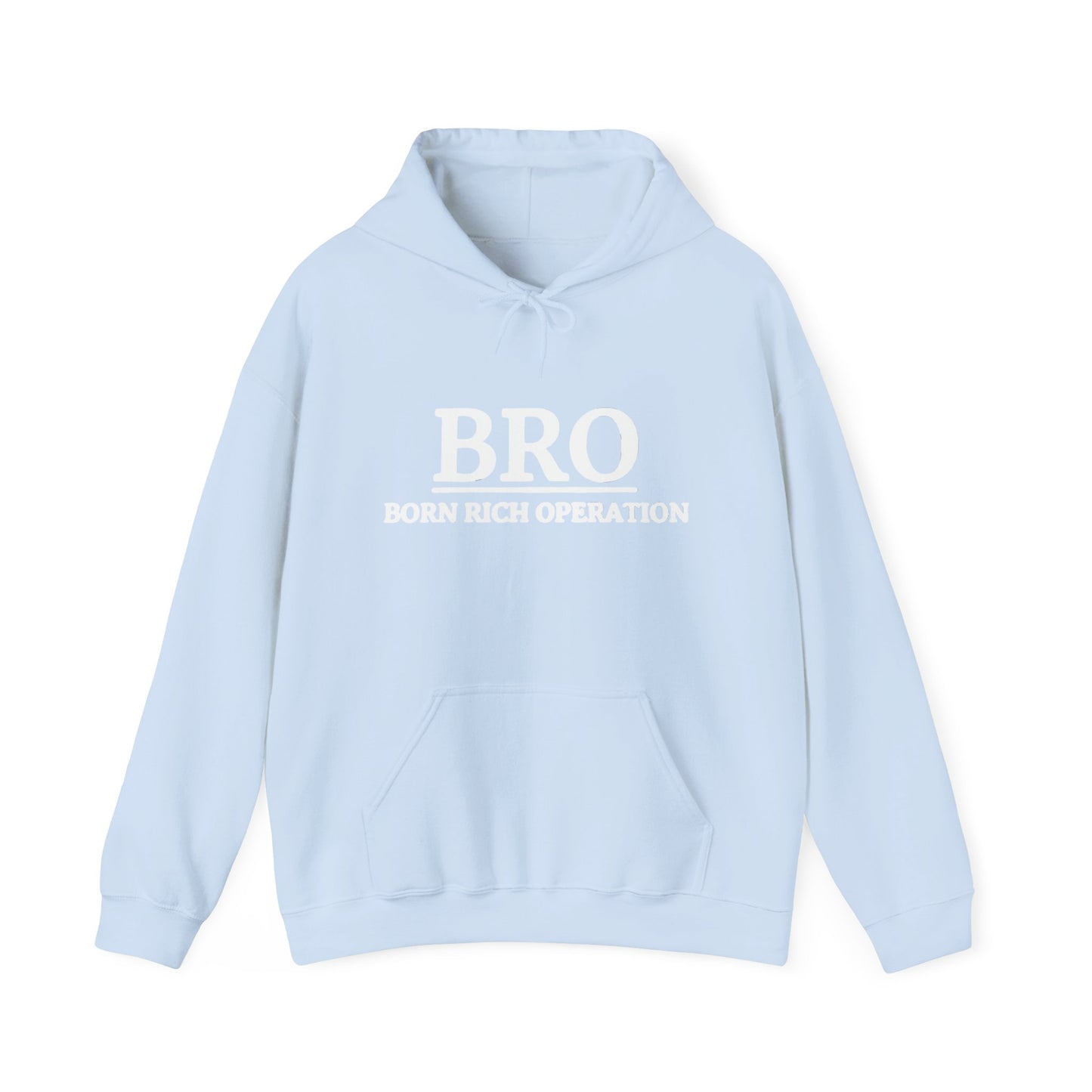 Hooded Sweatshirt - OG B.R.O. Hoodie -White-Logo