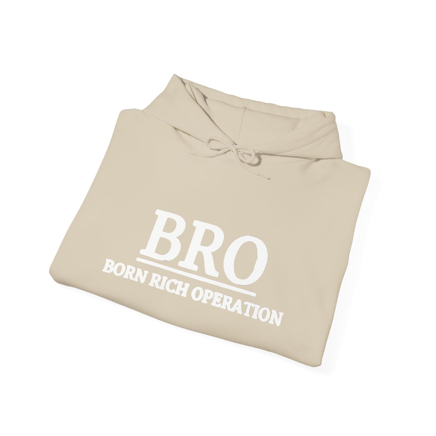 Hooded Sweatshirt - OG B.R.O. Hoodie -White-Logo