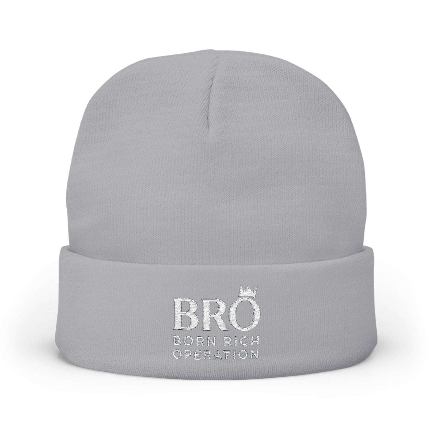 White Logo BRO Embroidery, Winter Hat
