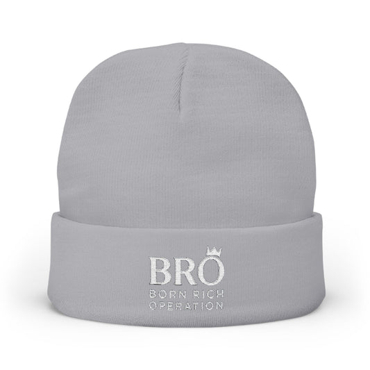 White Logo BRO Embroidery, Winter Hat