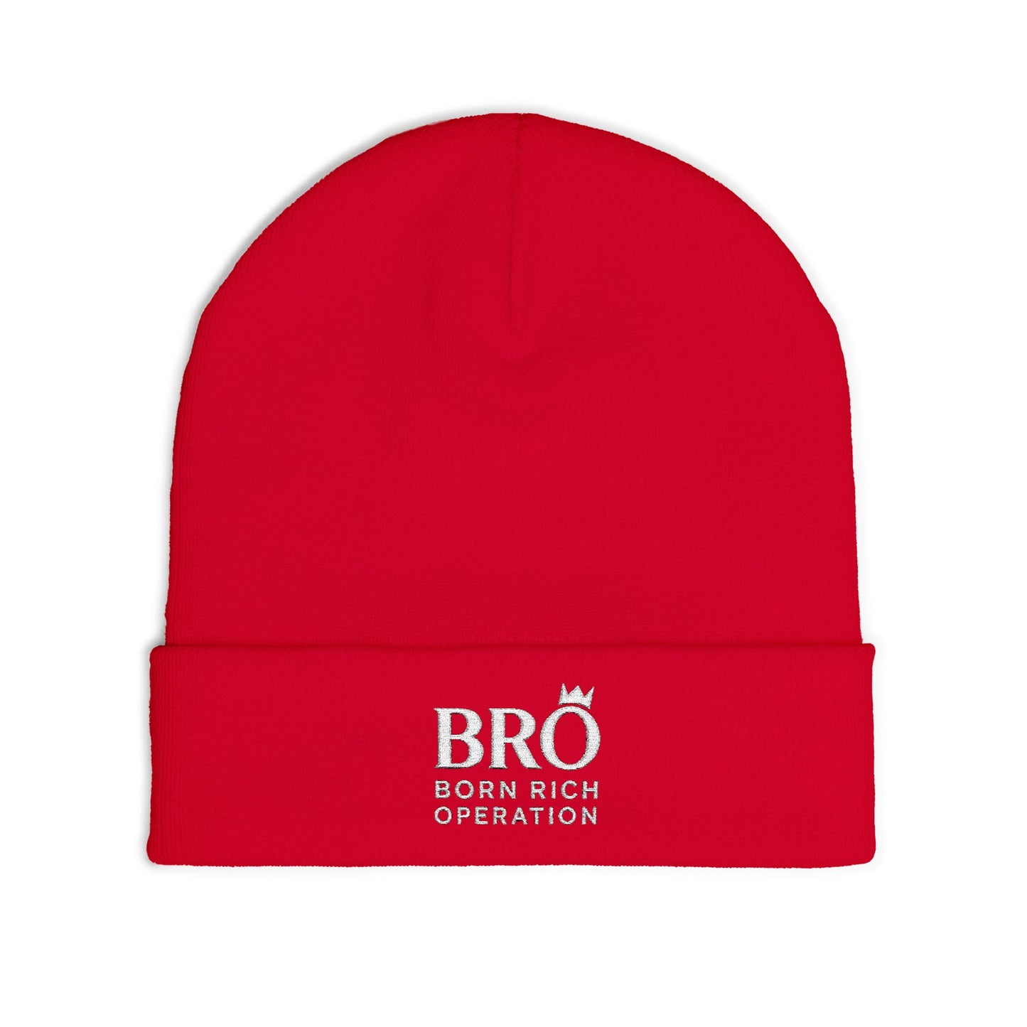 White Logo BRO Embroidery, Winter Hat