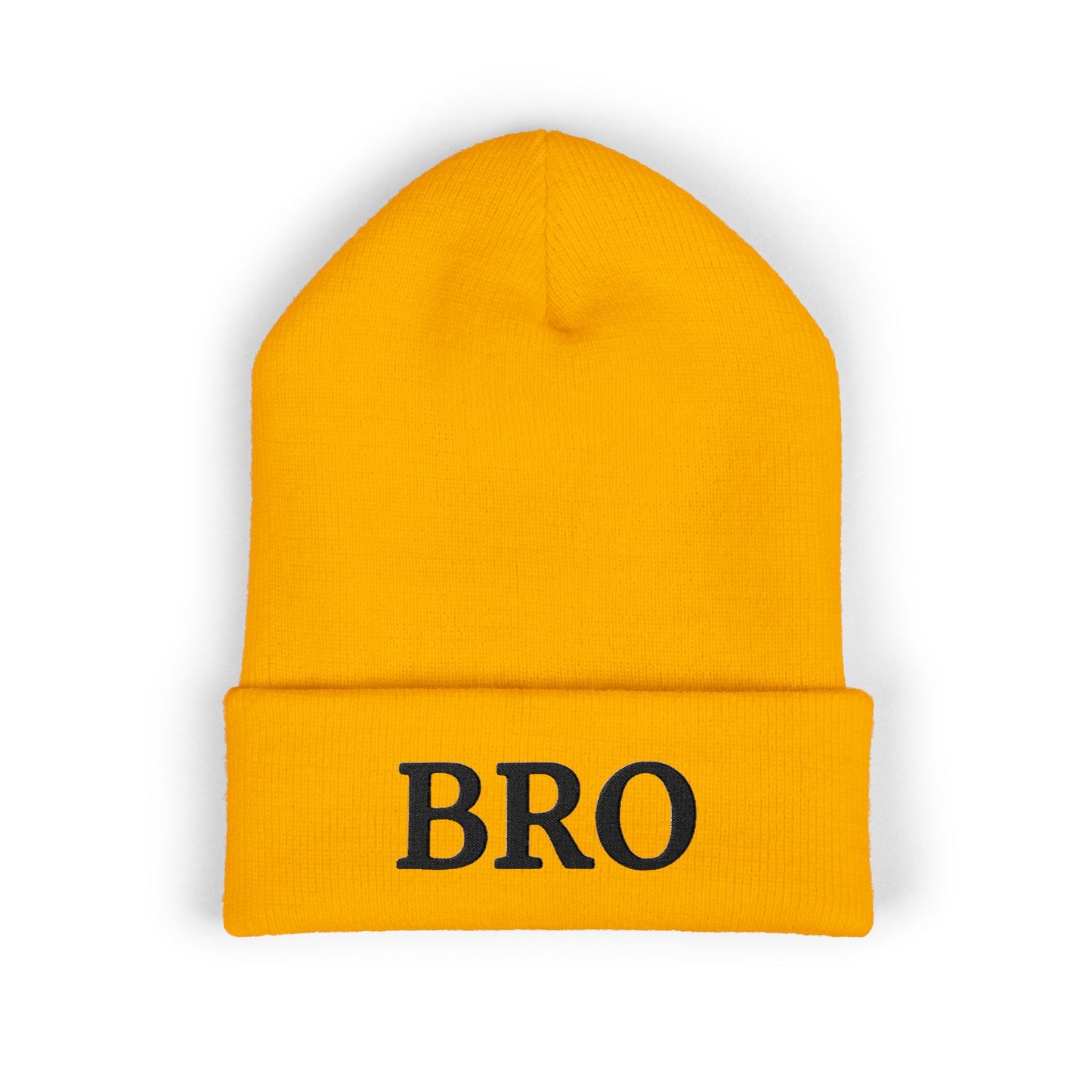 Black-Logo-Embroidered BRO Beanie