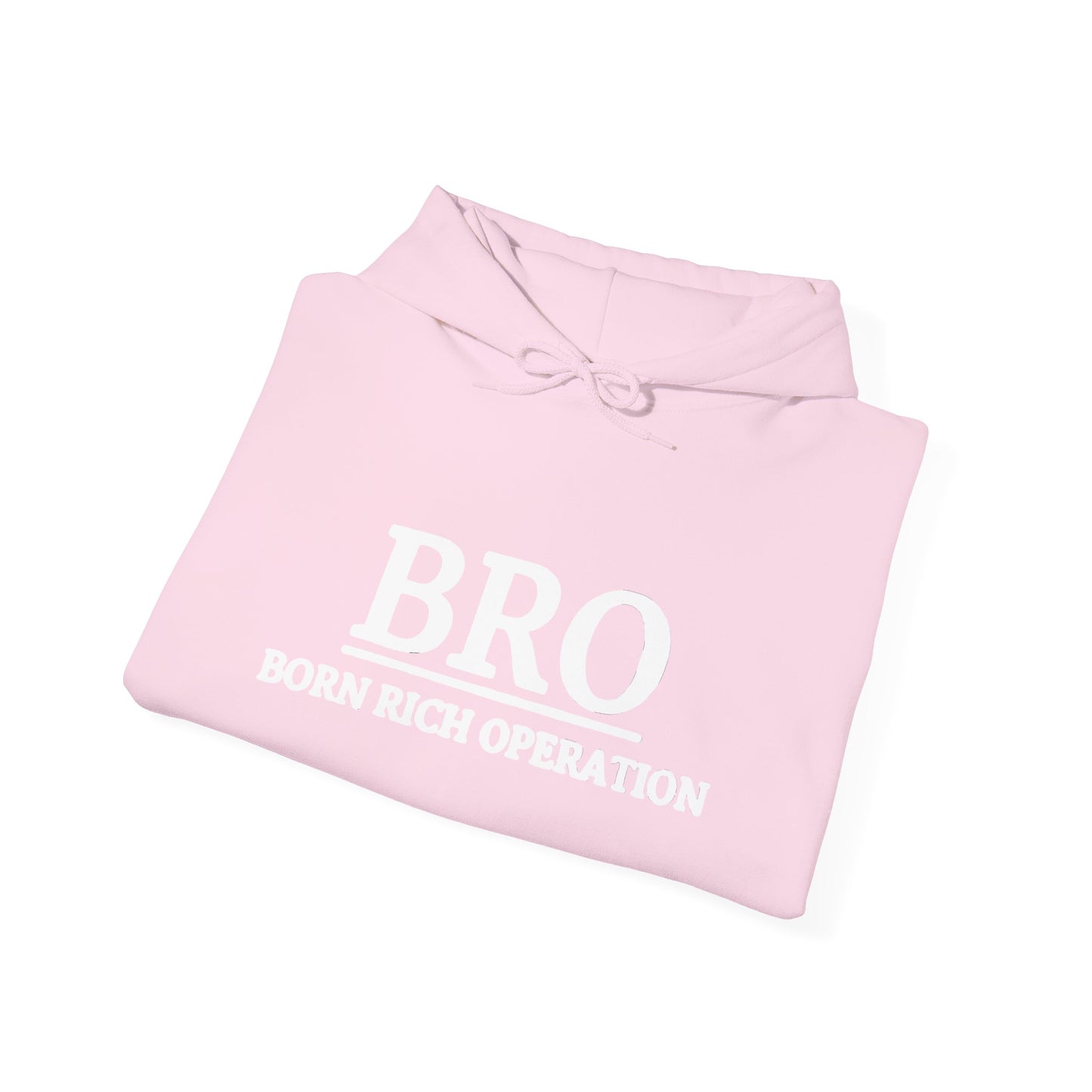 Hooded Sweatshirt - OG B.R.O. Hoodie -White-Logo