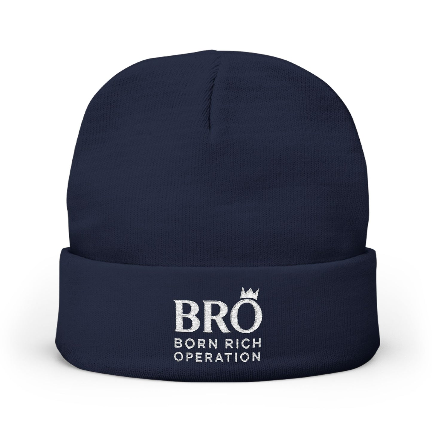 White Logo BRO Embroidery, Winter Hat