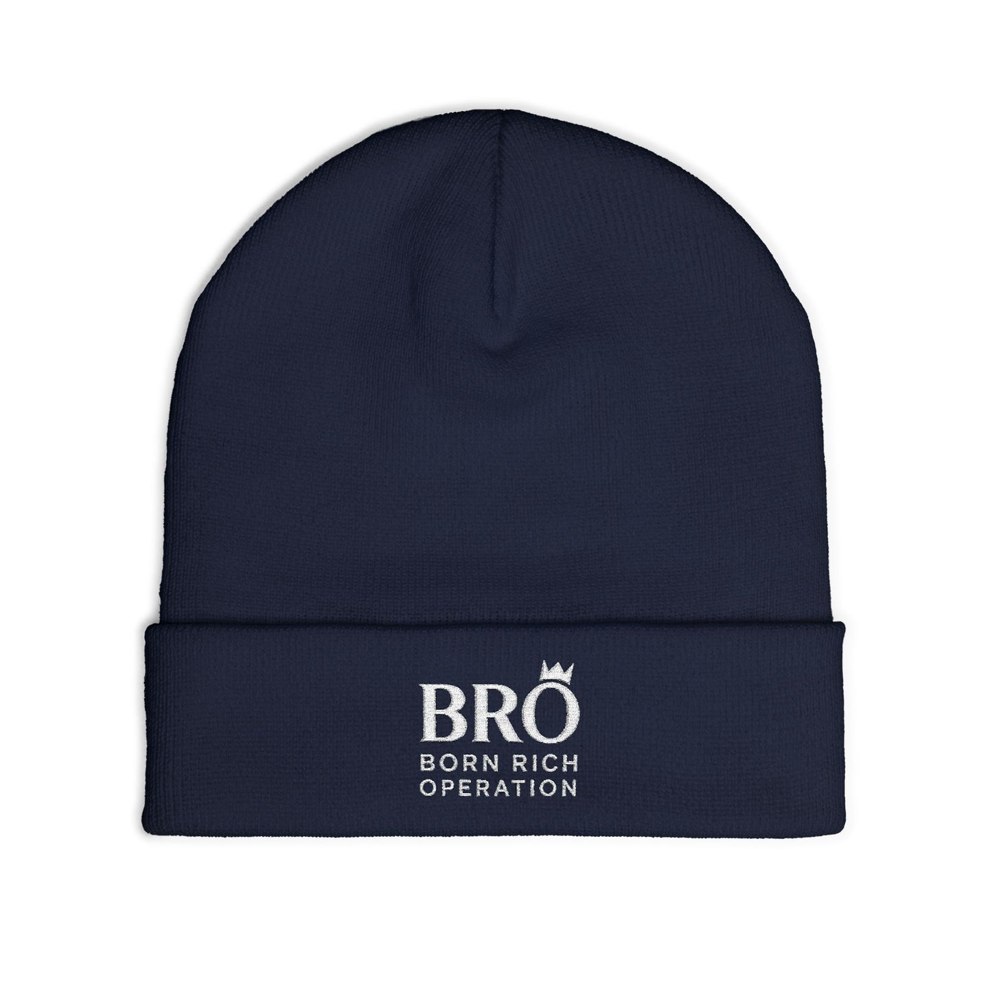 White Logo BRO Embroidery, Winter Hat