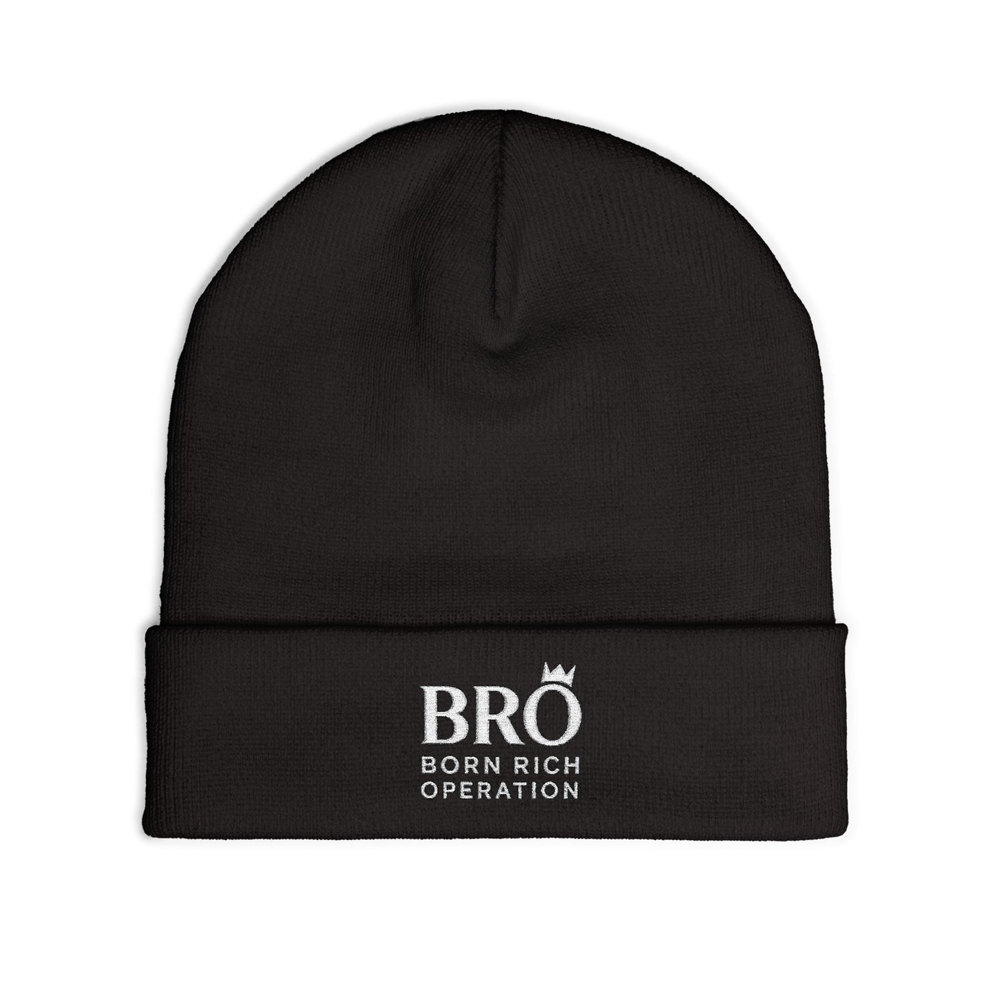 White Logo BRO Embroidery, Winter Hat