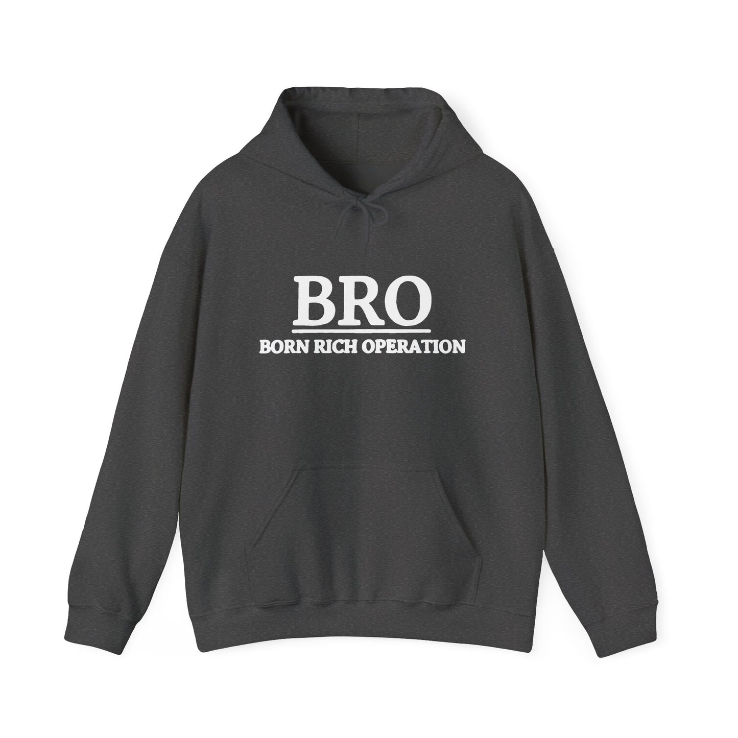 Hooded Sweatshirt - OG B.R.O. Hoodie -White-Logo