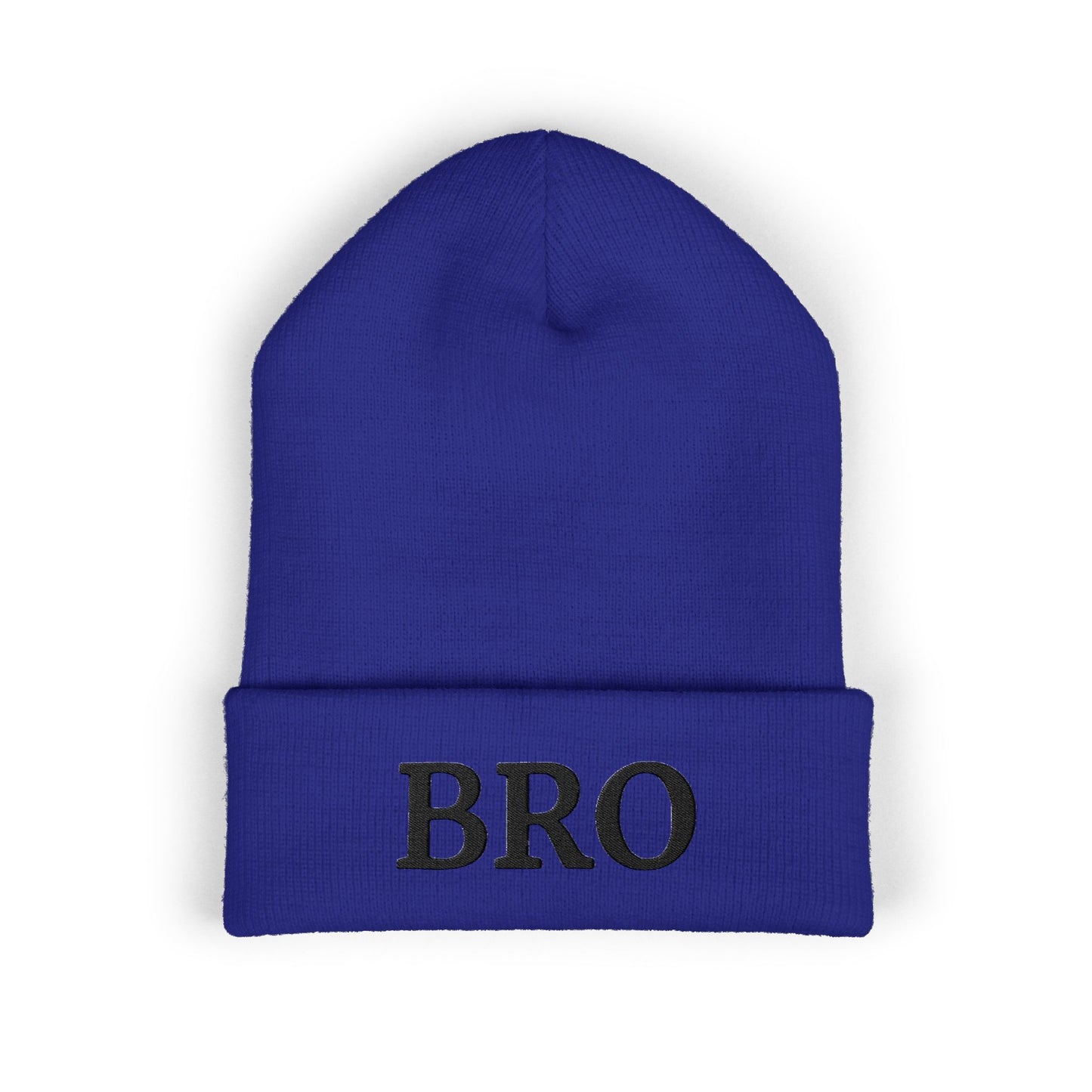 Black-Logo-Embroidered BRO Beanie