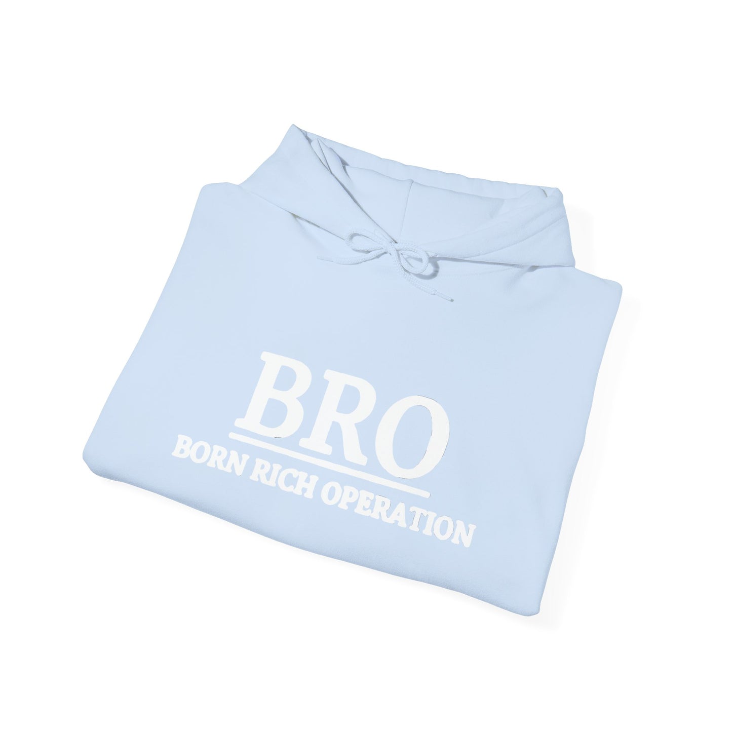 Hooded Sweatshirt - OG B.R.O. Hoodie -White-Logo