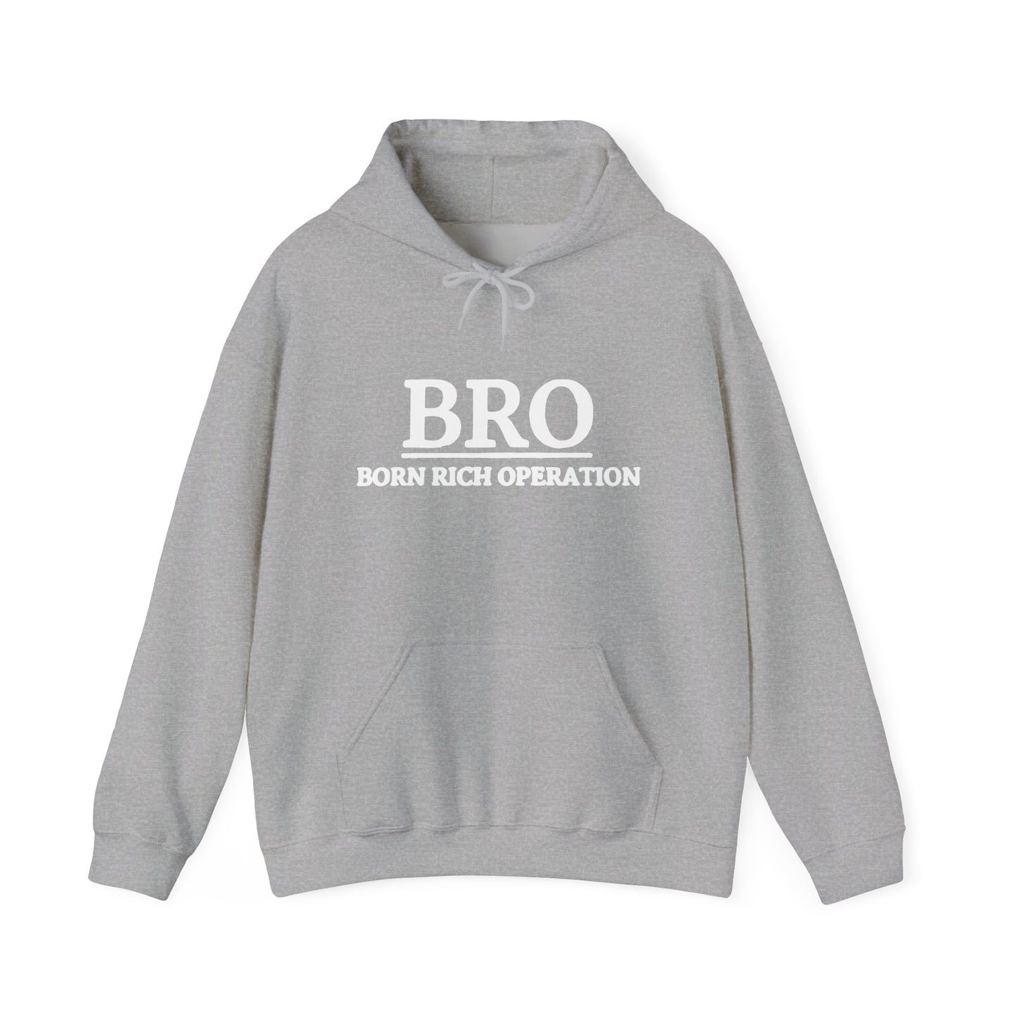 Hooded Sweatshirt - OG B.R.O. Hoodie -White-Logo