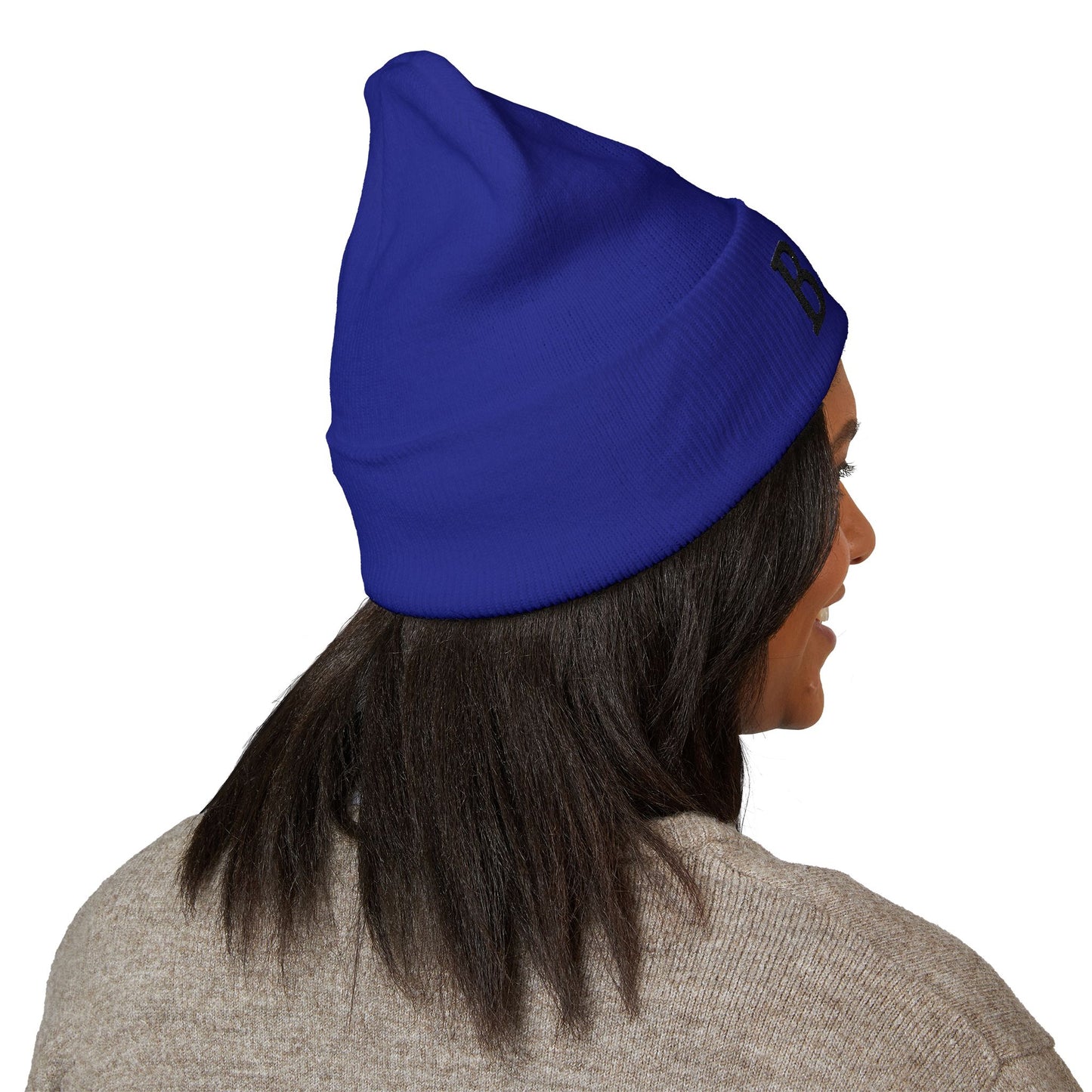 Black-Logo-Embroidered BRO Beanie