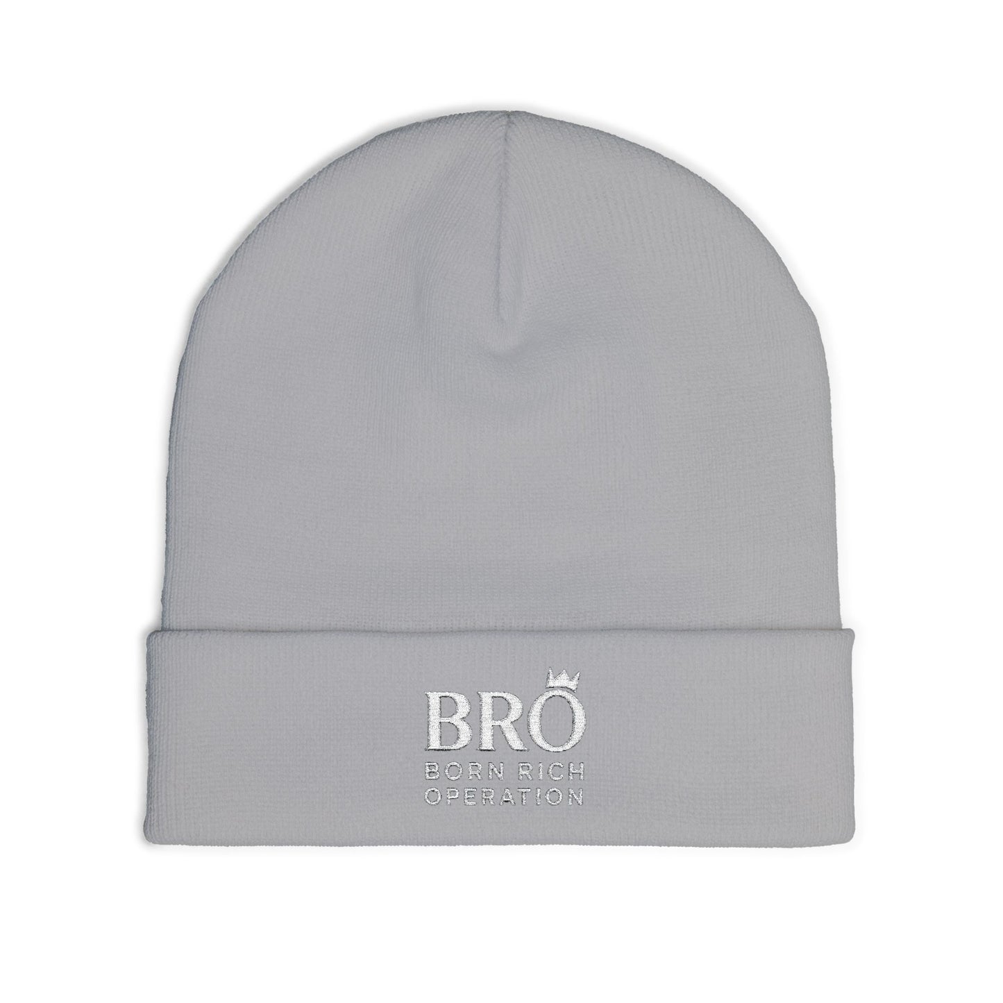 White Logo BRO Embroidery, Winter Hat