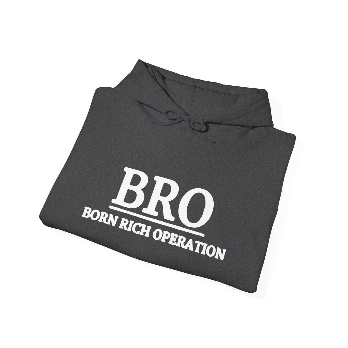 Hooded Sweatshirt - OG B.R.O. Hoodie -White-Logo