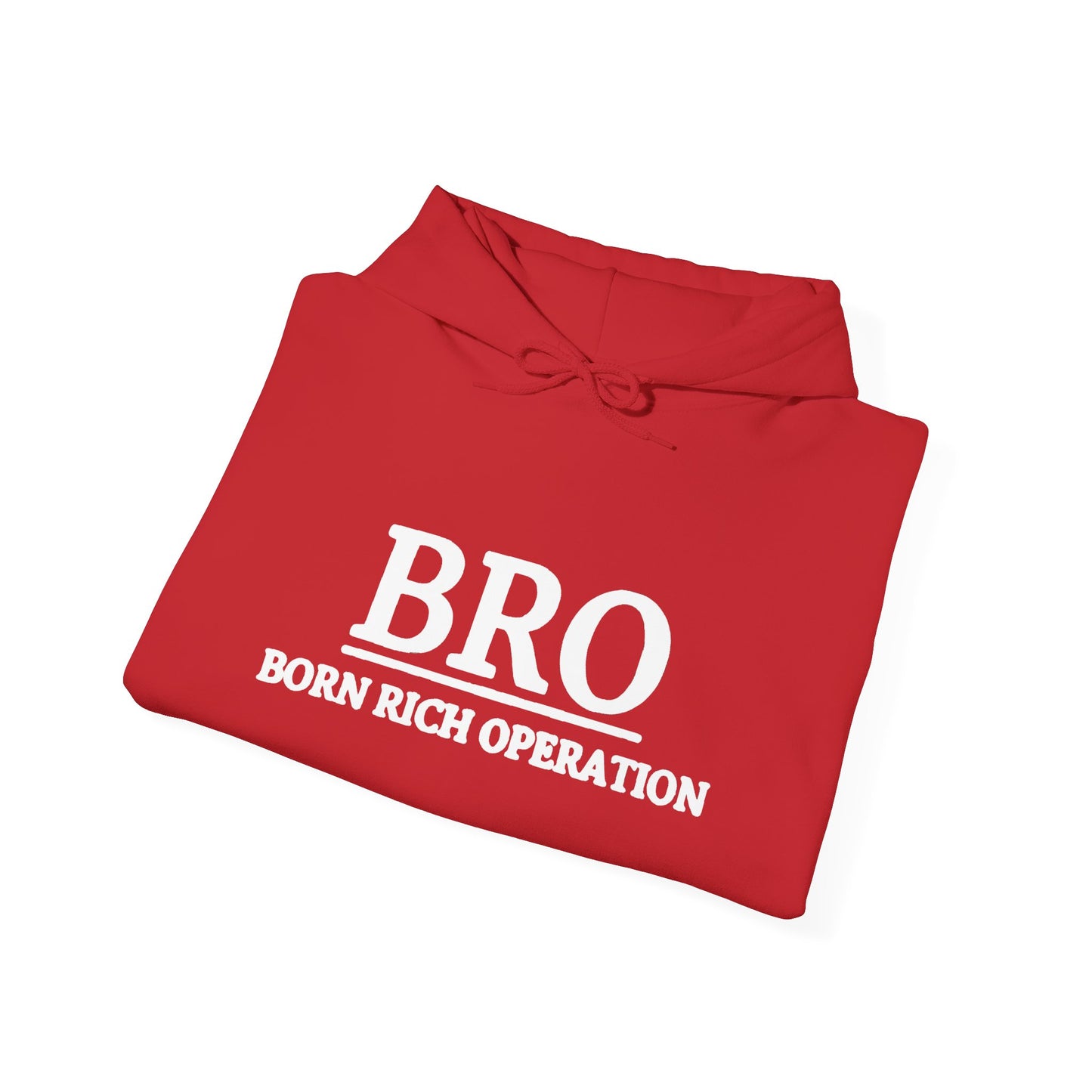 Hooded Sweatshirt - OG B.R.O. Hoodie -White-Logo