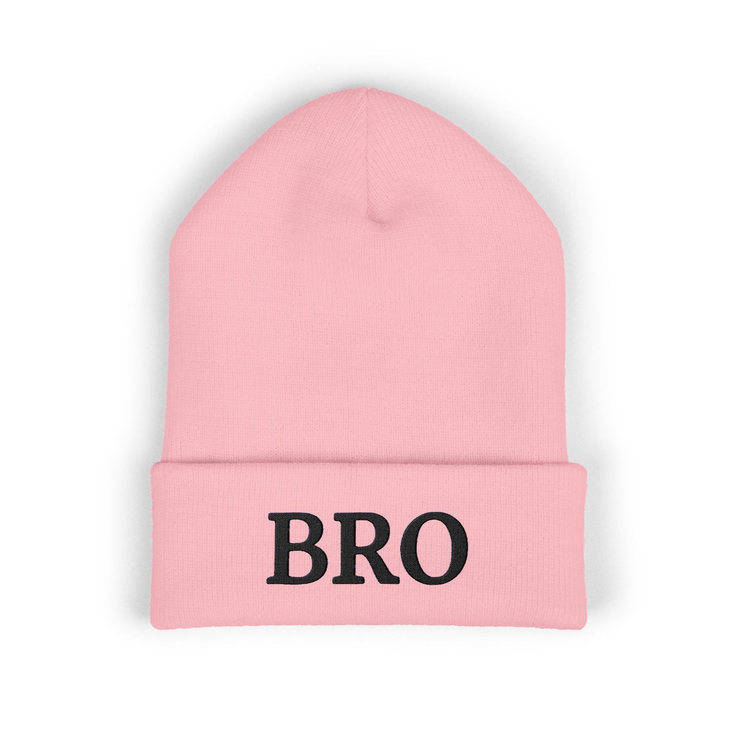 Black-Logo-Embroidered BRO Beanie