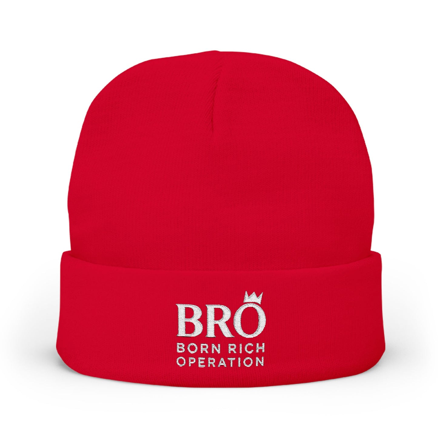 White Logo BRO Embroidery, Winter Hat