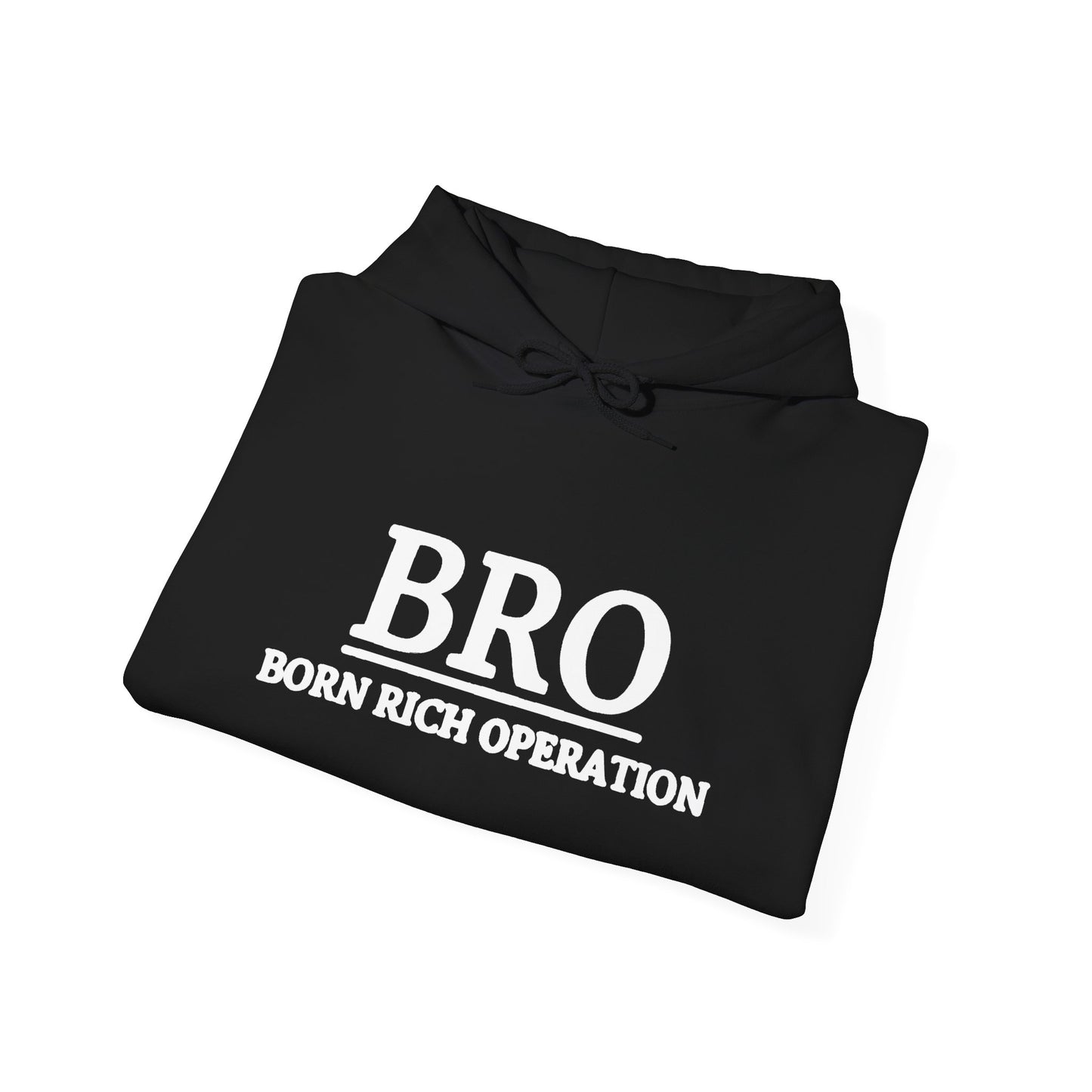 Hooded Sweatshirt - OG B.R.O. Hoodie -White-Logo