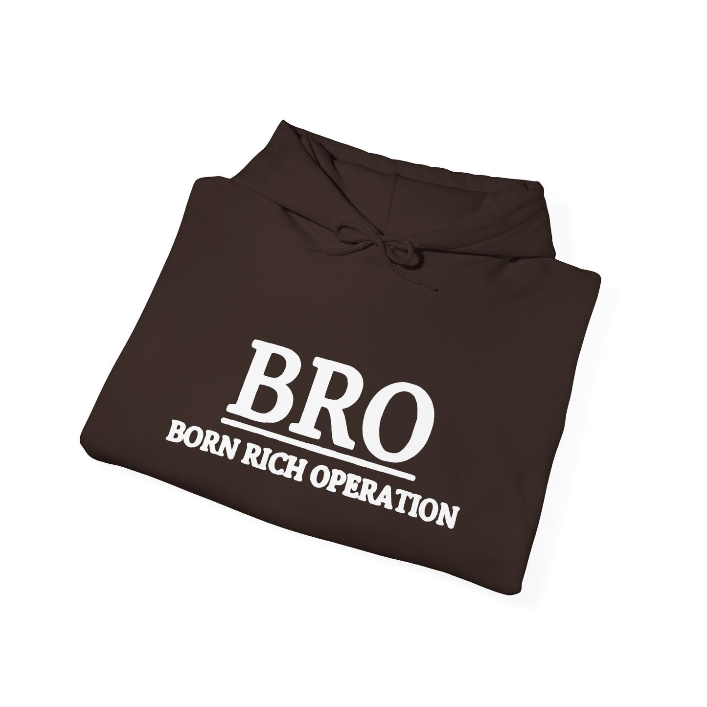 Hooded Sweatshirt - OG B.R.O. Hoodie -White-Logo