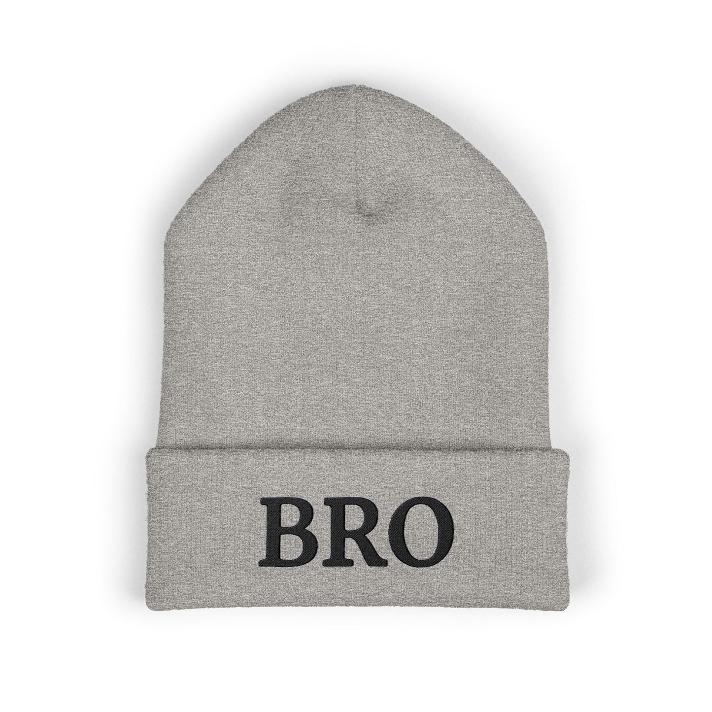 Black-Logo-Embroidered BRO Beanie