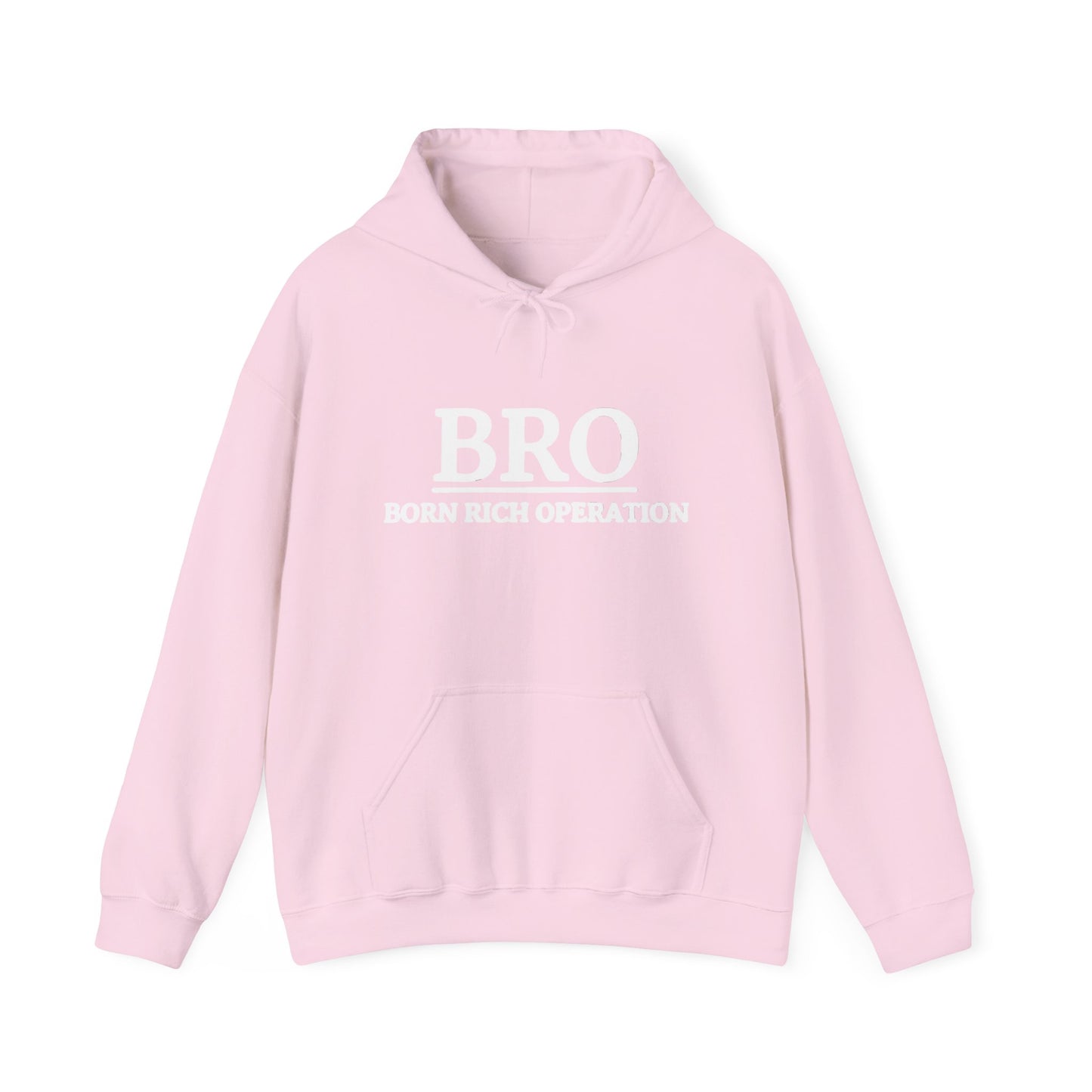 Hooded Sweatshirt - OG B.R.O. Hoodie -White-Logo