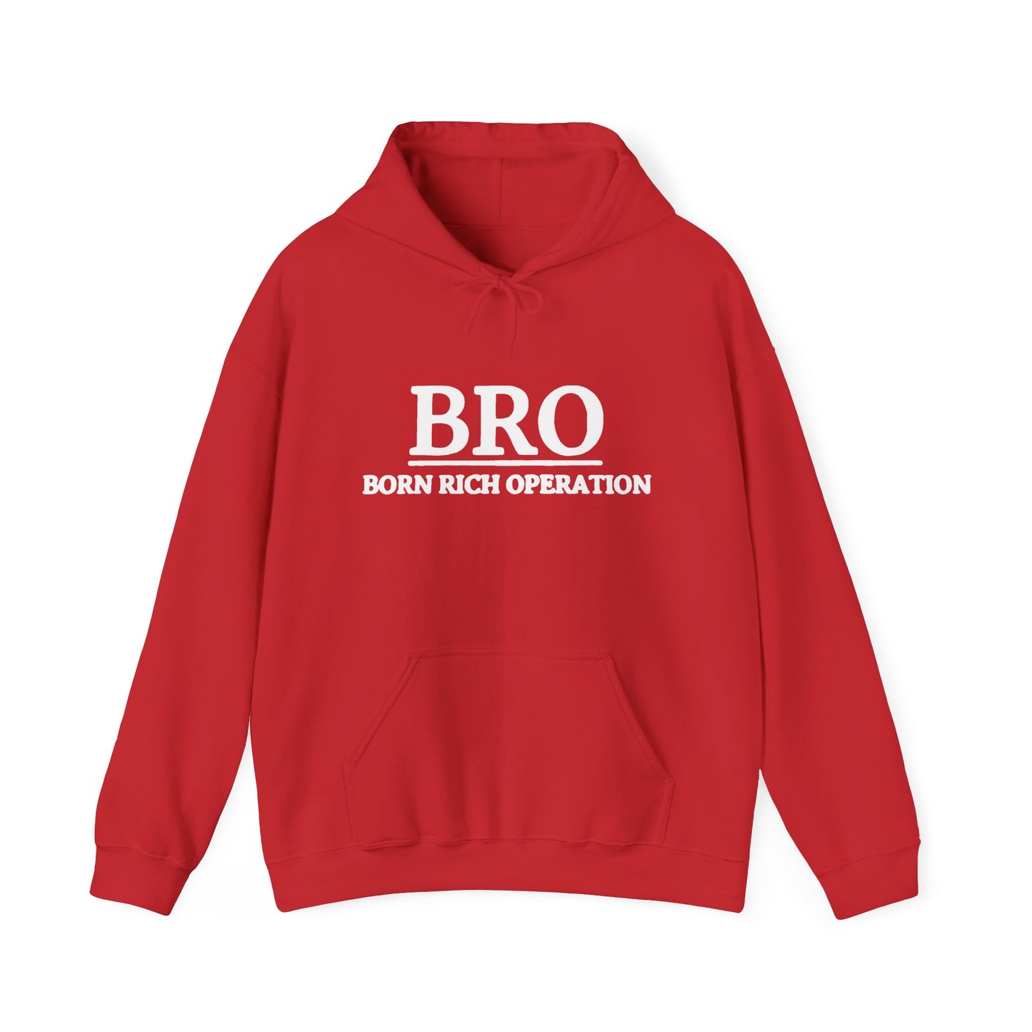 Hooded Sweatshirt - OG B.R.O. Hoodie -White-Logo