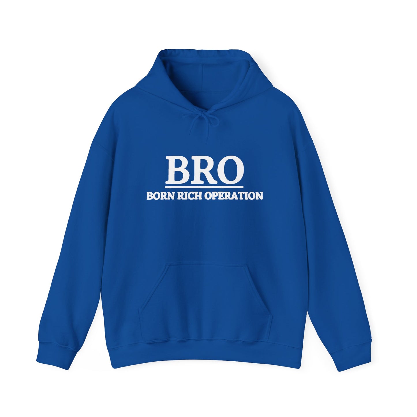 Hooded Sweatshirt - OG B.R.O. Hoodie -White-Logo